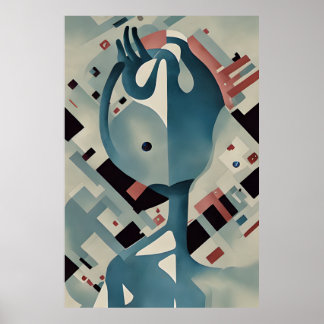 Fantastisches Planet Bauhaus Style Poster