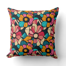 Fantastisches Retro-Muster in Berry & Orange