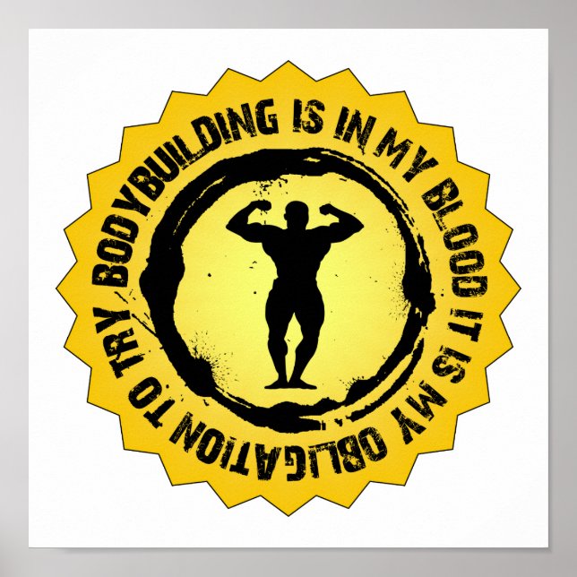 Fantastisches Siegel der Bodybuilding Poster (Vorne)