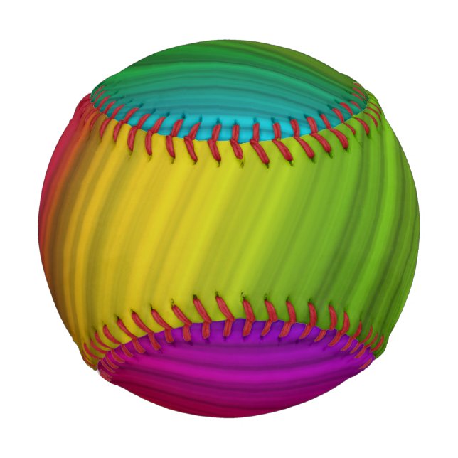 Fantastisches Spektrum an Regenbogenfarben Baseball (Vorderseite)