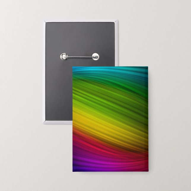 Fantastisches Spektrum an Regenbogenfarben Button (Vorderseite/Rückseite)