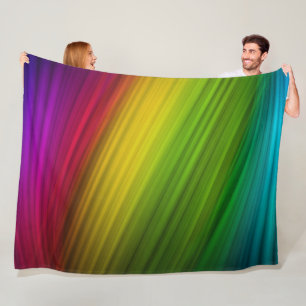 Fantastisches Spektrum an Regenbogenfarben Fleecedecke