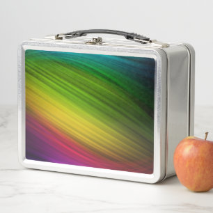 Fantastisches Spektrum an Regenbogenfarben Metall Brotdose