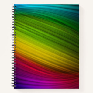 Fantastisches Spektrum an Regenbogenfarben Notizbuch