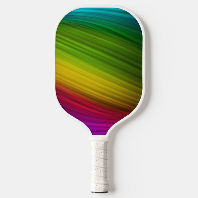Fantastisches Spektrum an Regenbogenfarben Pickleball Schläger (Vorderseite)