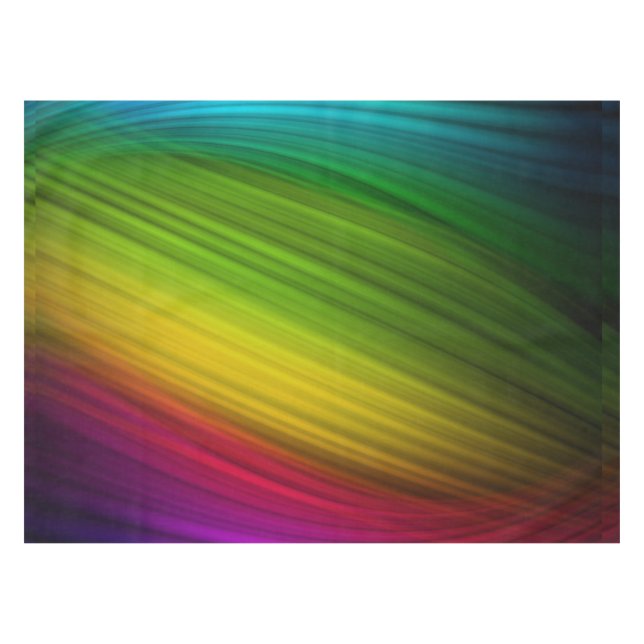 Fantastisches Spektrum an Regenbogenfarben Tischdecke (Vorderseite (Horizontal))