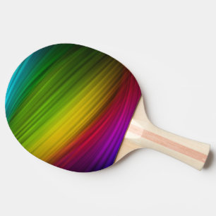 Fantastisches Spektrum an Regenbogenfarben Tischtennis Schläger