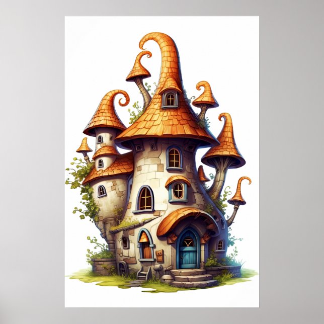 Fantastisches Tale Hütte House Poster (Vorne)