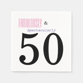 Fantastisches und fünfziges Geburtstagsparty-Papie Serviette