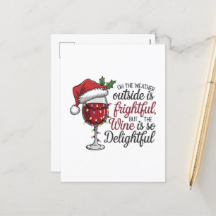 Fantastisches Weinwort Kunst Feiertagspostkarte