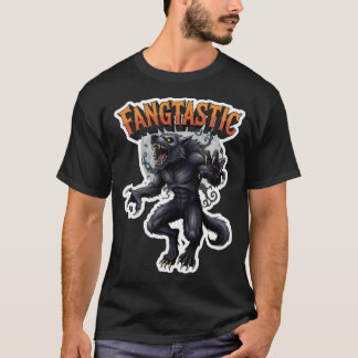 Fantastisches Werwolf-Heulen-Bei-Mond-Sticker-Desi T-Shirt