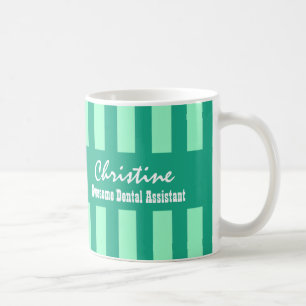 Fantastisches Zahnarzthelfer GRÜN Stripes V01 Tasse