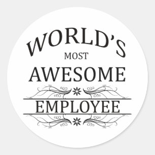 Fantastischste Angestellte der Welt der Runder Aufkleber