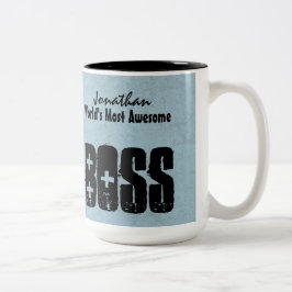 Fantastischste CHEF der Welt der blauer Grunge V12 Zweifarbige Tasse