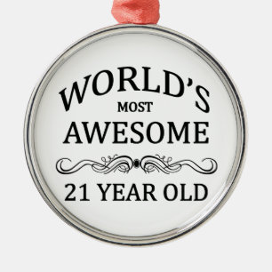Fantastischsten 21 Jährigen der Welt die Silbernes Ornament