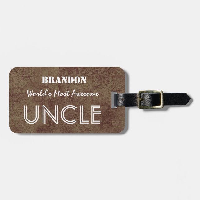 Fantastischster der ONKEL Brown der Welt Gepäckanhänger (Vorderseite horizontal)
