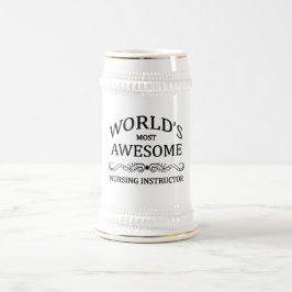 Fantastischster die Krankenpflege-Lehrer der Welt Bierglas