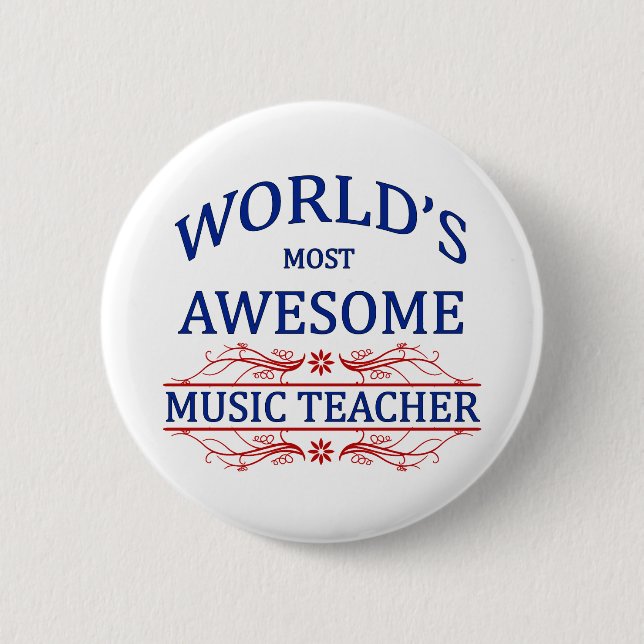 Fantastischster die Musik-Lehrer der Welt Button (Vorderseite)