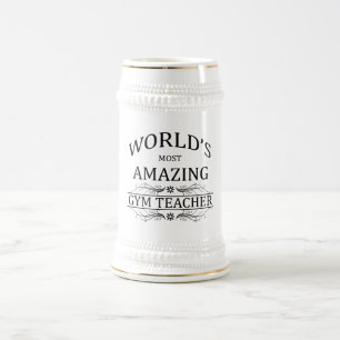 Fantastischster die Turnhallen-Lehrer der Welt Bierglas