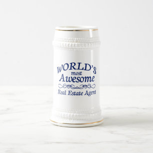 Fantastischster wirklicher das Anwesen-Agent der Bierglas