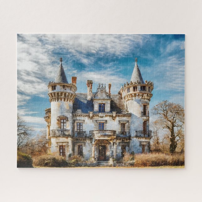 Fantasy Abandoned Ruins of French Castle Puzzle (Horizontal)