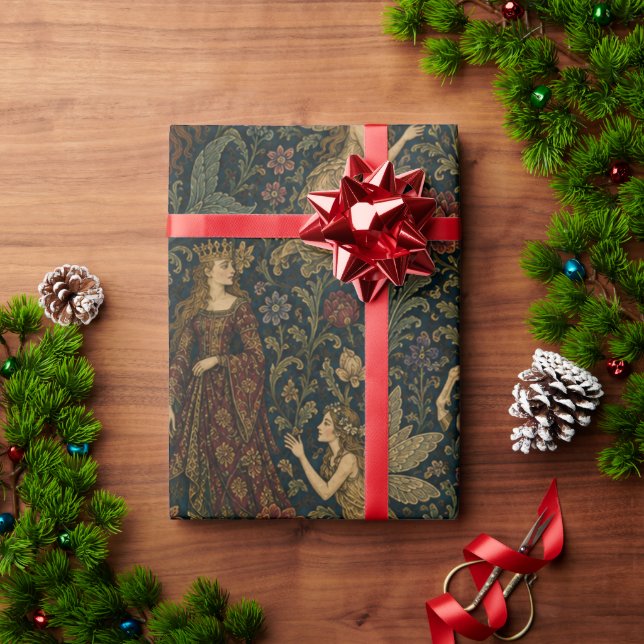 Fantasy Akademia Weiblich  Geschenkpapier (Feiertagsgeschenk)
