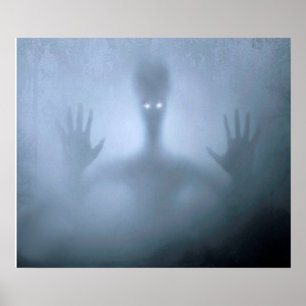 Fantasy Alien Fog Creature Beängstigend Ghost Nigh Poster