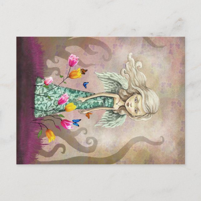 Fantasy Angel Girl Postkarte (Vorderseite)