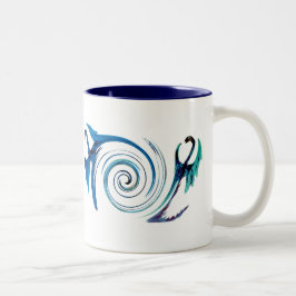 Fantasy Animal Blue Dragon Wave Zweifarbige Tasse