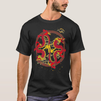 Fantasy Animal Mystical Creature Chinese Fire Drag T-Shirt