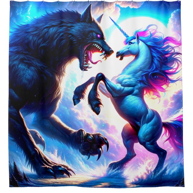 Fantasy Animals Duschvorhang (Vorderseite)