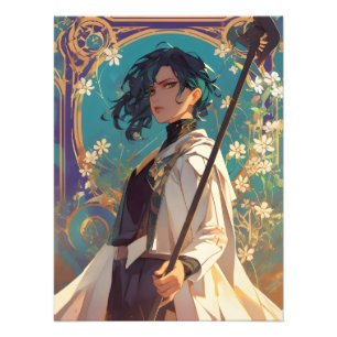 Fantasy Anime Girl Magic Fotodruck