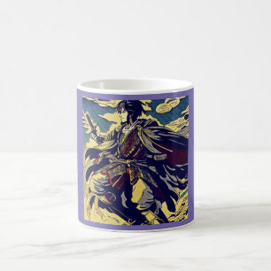 Fantasy Anime Hero 2 - Japanischer Holzschnitt Kaffeetasse