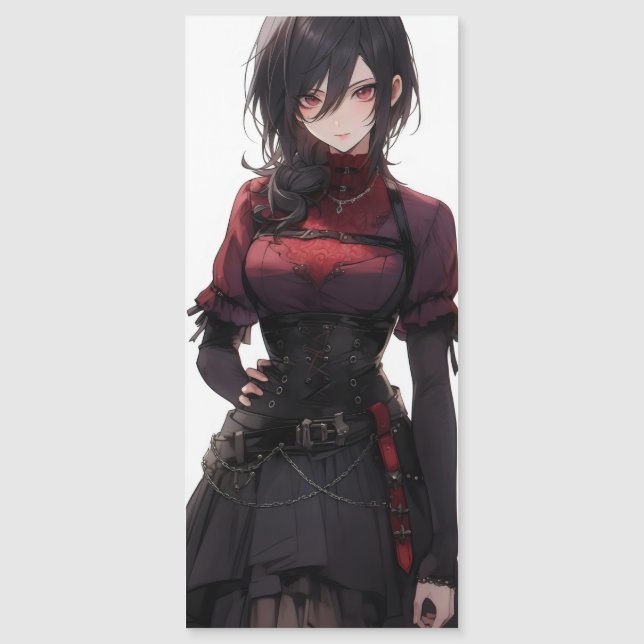 Fantasy Anime Hübsch Girl Magnetkarte (Vorderseite)
