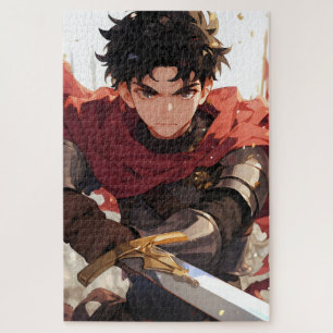 Fantasy-Anime-Jungen-Ritter Puzzle