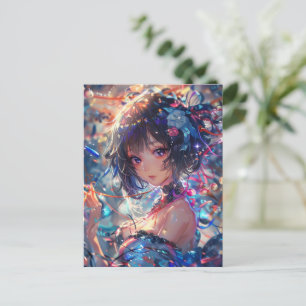 Fantasy Anime Mädchen Postkarte