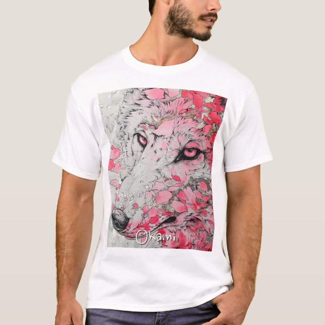 Fantasy Anime Manga Wolfe Ōkami Tshirt Custom (Vorderseite)