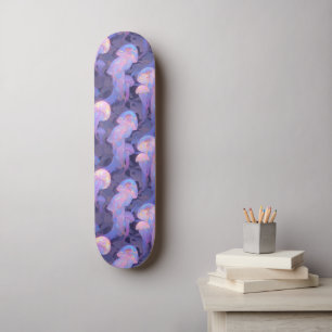 Fantasy Anime Miyazaki Style Jellyfish Art Skateboard
