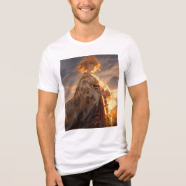 Fantasy-Anime-Stil-Sonnenuntergangs-Kunst-T-Shirt Tri-Blend Shirt