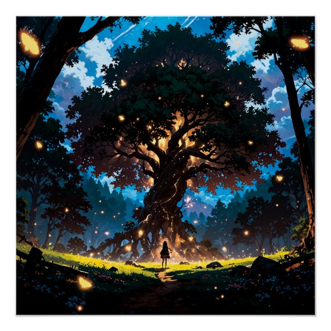 Fantasy anime style forest poster (Vorderseite)