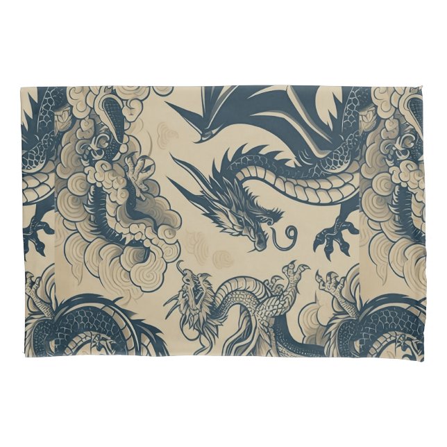 Fantasy Antike Drachen Kissenbezug (Vorderseite)