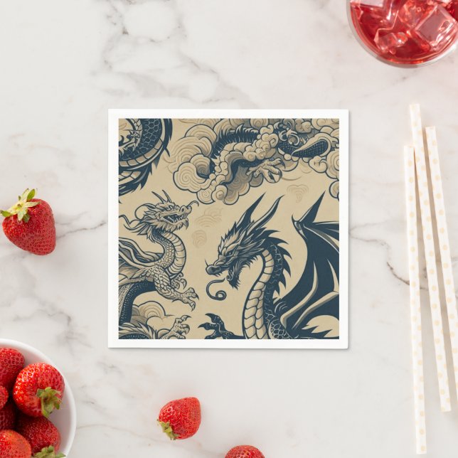 Fantasy Antike Drachen Serviette (Beispiel)