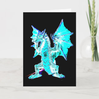 Fantasy Aqua Blue Dragon Gruß Karte