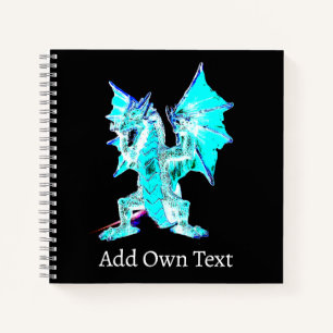 Fantasy Aqua Blue Dragon Notizbuch