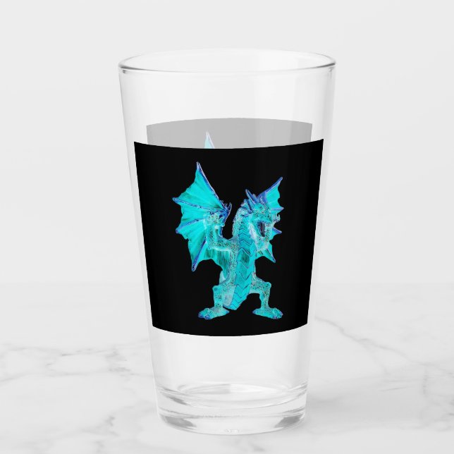 Fantasy Aqua Dragon Glas (Vorderseite)