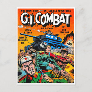 Fantasy Army Tank Combat Postkarte