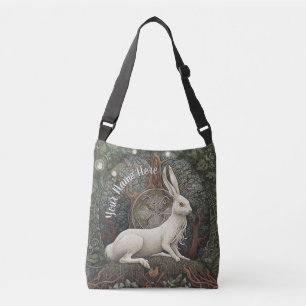 Fantasy Art Boho Hare Magical Nature Inspiriert Tragetaschen Mit Langen Trägern
