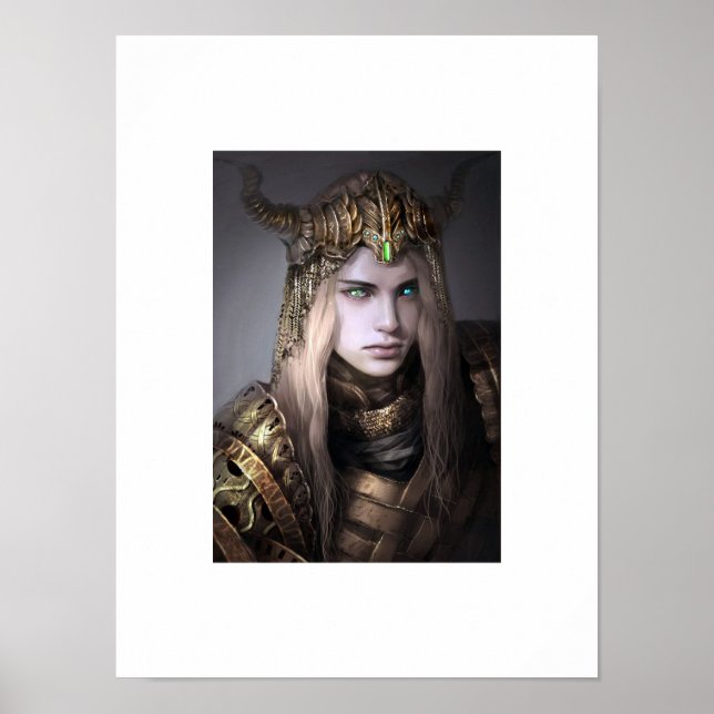 Fantasy Art, Female Warrior Poster (Vorne)