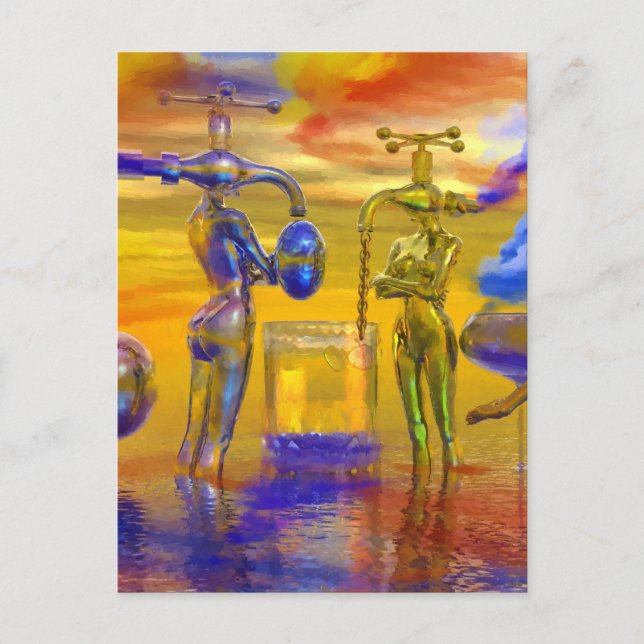 Fantasy Art Gemälde, Fantasy Malerei Postkarte (Vorderseite)