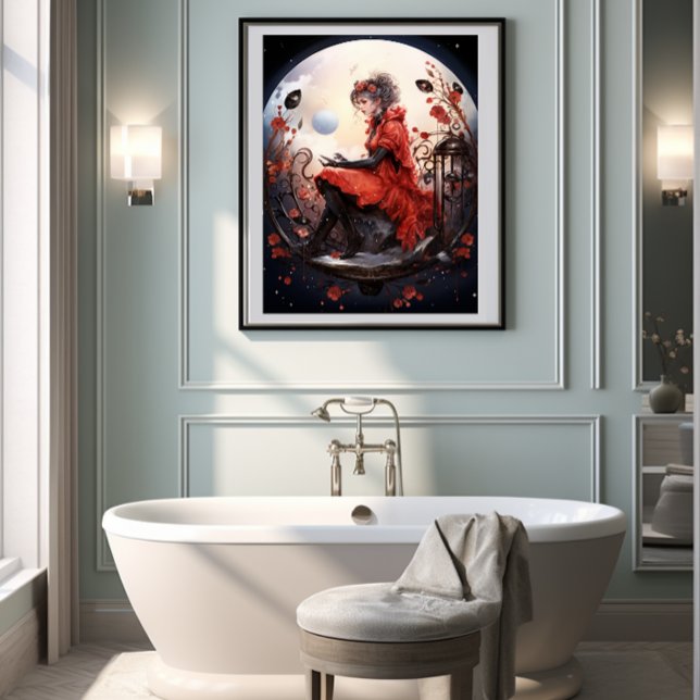 🌟 Fantasy Art Ladybug Delight 🦋 No. 5 Poster ("Step into a magical realm with our Ladybug Ladies! 🌟🐞 Each one carries a unique story of whimsy)